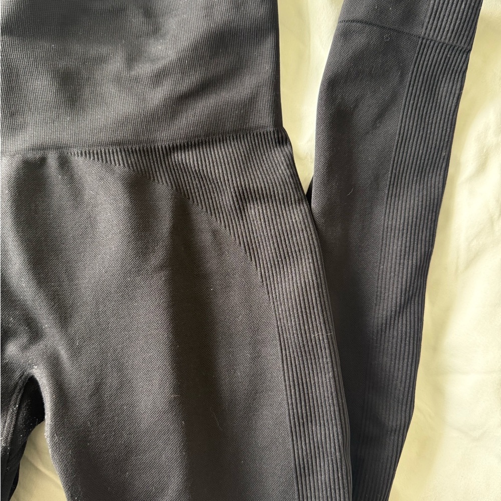 Set Active Black Compression Workout Leggings Siz… - image 2